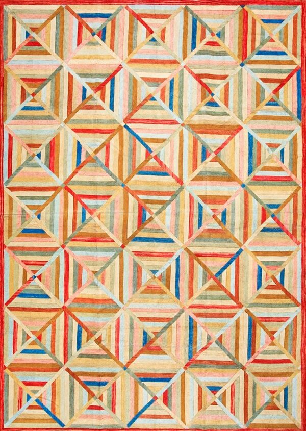 Contemporary american hooked rug, design 1004 1 Contemporary american hooked rug, design 1004