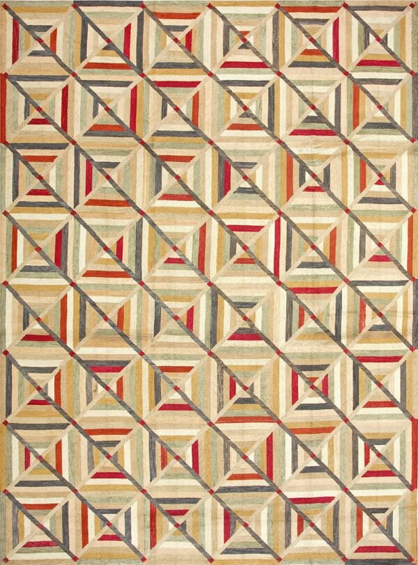 Contemporary american hooked rug, design 1004b 1 Contemporary american hooked rug, design 1004b