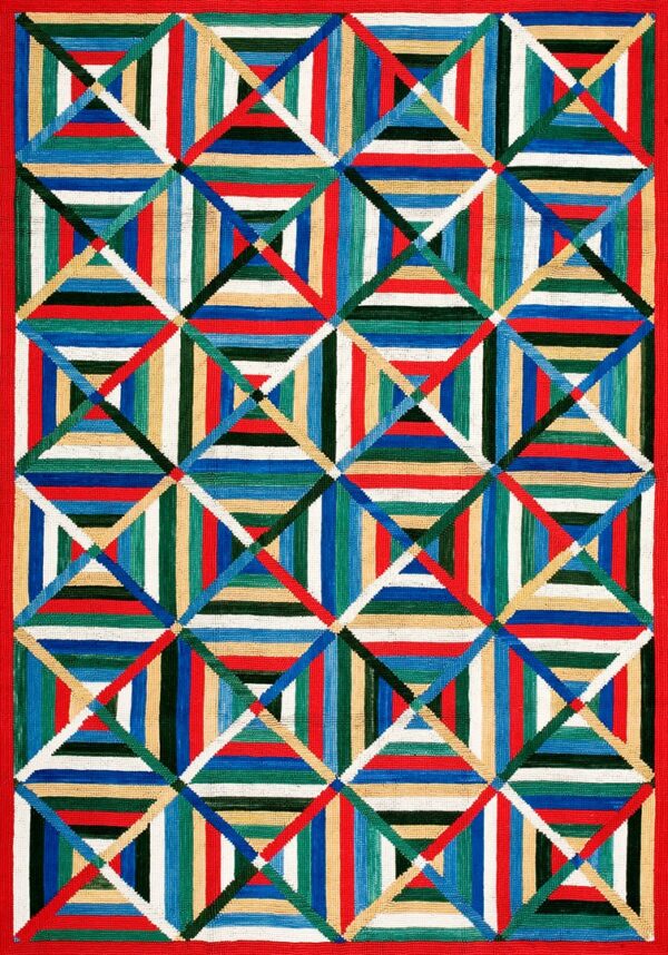 Contemporary american hooked rug, design 1004c 1 Contemporary american hooked rug, design 1004c