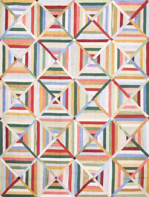 Contemporary american hooked rug, design 1004d 1 Contemporary american hooked rug, design 1004d