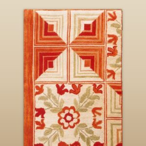 Contemporary American hooked rug, design 1008