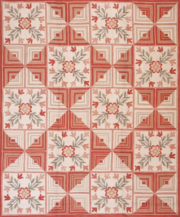 Contemporary american hooked rug, design 1008 1 Contemporary american hooked rug, design 1008