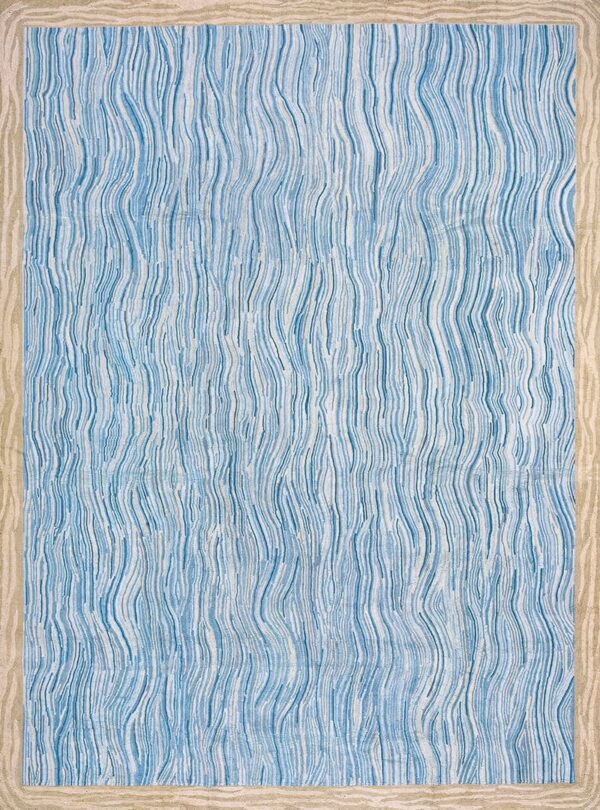 Contemporary american hooked rug, design 1009b