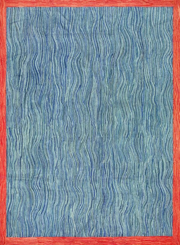 Contemporary american hooked rug, design 1009d 1 Contemporary american hooked rug, design 1009d