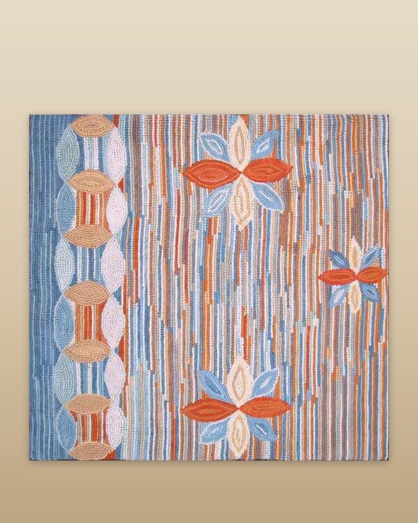Contemporary american hooked rug, design 1011 2 Contemporary american hooked rug, design 1011