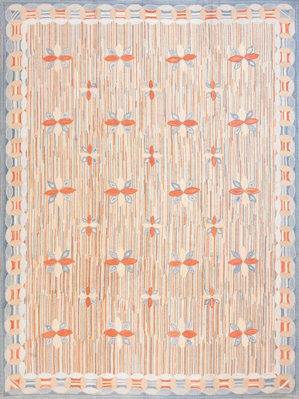 Contemporary american hooked rug, design 1011 1 Contemporary american hooked rug, design 1011