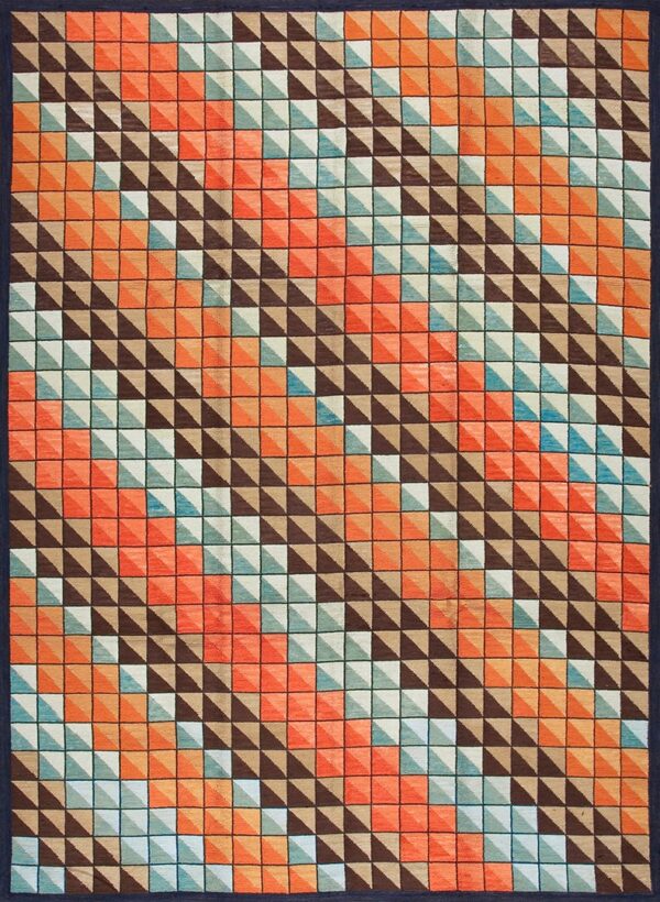 Contemporary american hooked rug, design 1015 1 Contemporary american hooked rug, design 1015