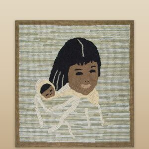 Contemporary American hooked rug, design 1017