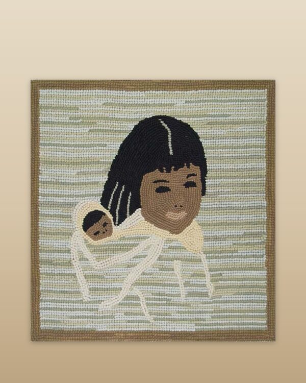 Contemporary american hooked rug, design 1017 1 Contemporary american hooked rug, design 1017