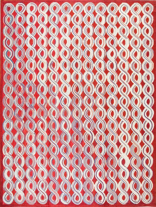 Contemporary american hooked rug, design 1022 1 Contemporary american hooked rug, design 1022