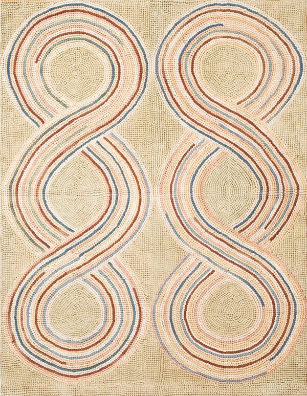 Contemporary american hooked rug, design 1022e 1 Contemporary american hooked rug, design 1022e