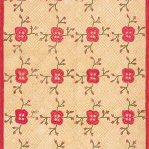 Contemporary American hooked rug, design 1030B