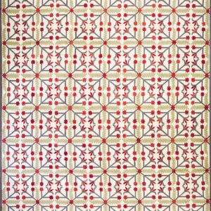 Contemporary American hooked rug, design 1040