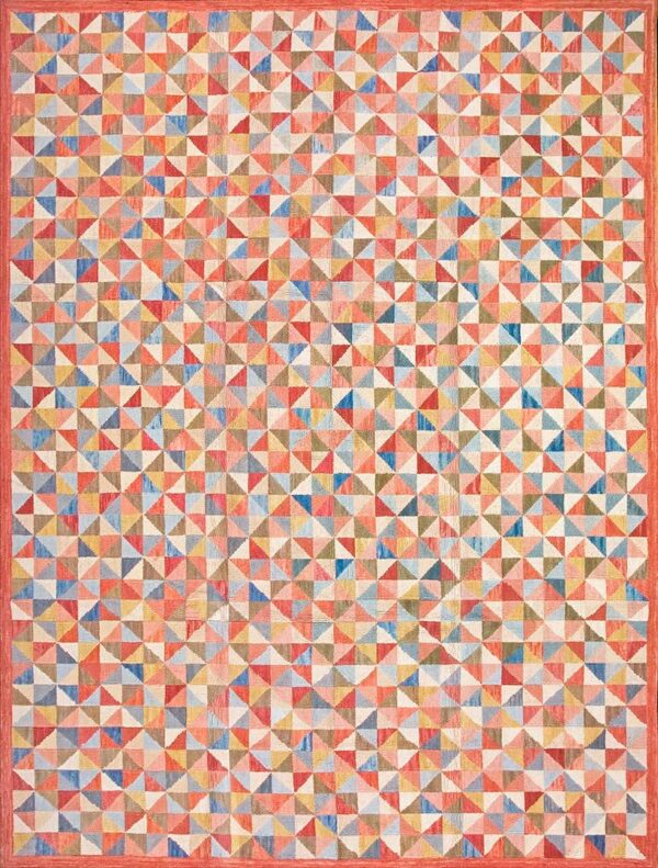 Contemporary american hooked rug, design 1043 1 Contemporary american hooked rug, design 1043