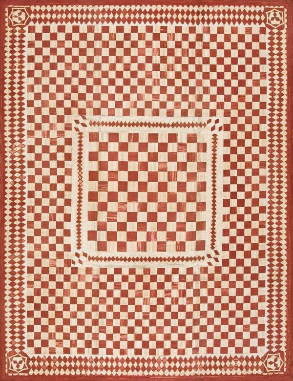 Contemporary american hooked rug, design 1048a 1 Contemporary american hooked rug, design 1048a