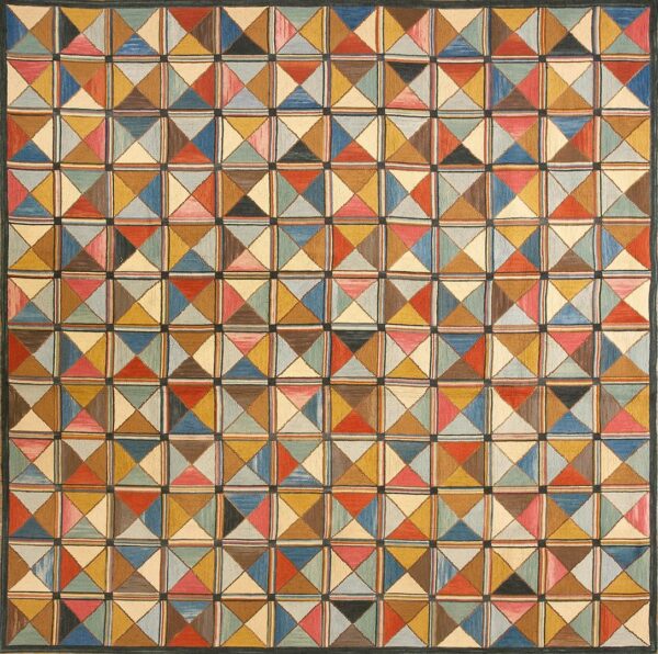 Contemporary american hooked rug, design 1050 1 Contemporary american hooked rug, design 1050