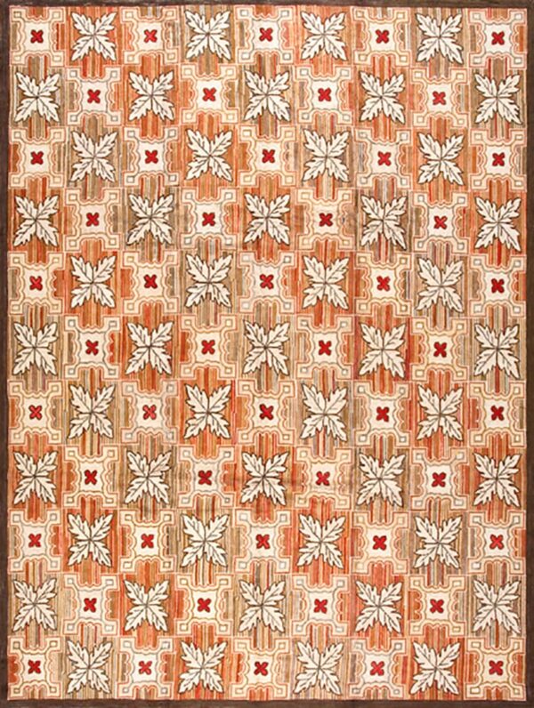 Contemporary american hooked rug, design 1053 1 Contemporary american hooked rug, design 1053