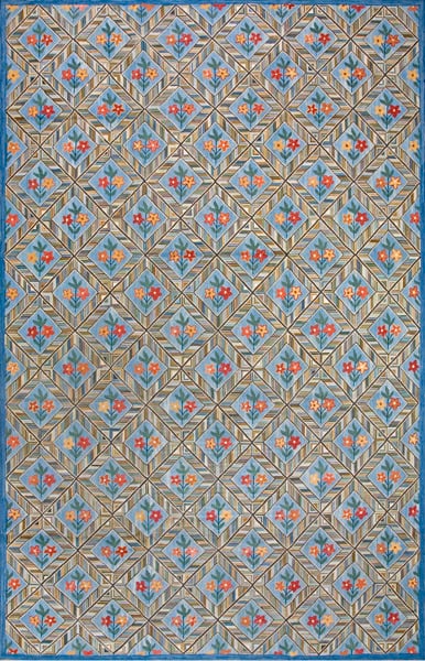 Contemporary american hooked rug, design 1056b 1 Contemporary american hooked rug, design 1056b