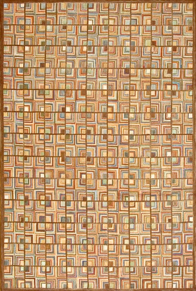 Contemporary american hooked rug, design 1058b 1 Contemporary american hooked rug, design 1058b