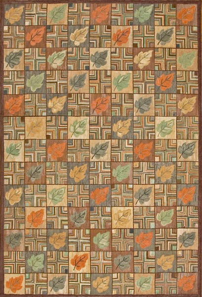 Contemporary american hooked rug, design 1058c 1 Contemporary american hooked rug, design 1058c