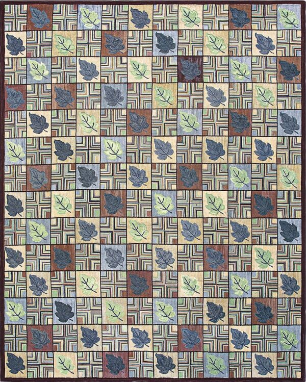 Contemporary american hooked rug, design 1058g 1 Contemporary american hooked rug, design 1058g