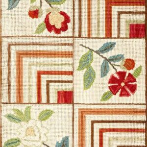 Contemporary American hooked rug, design 1059C