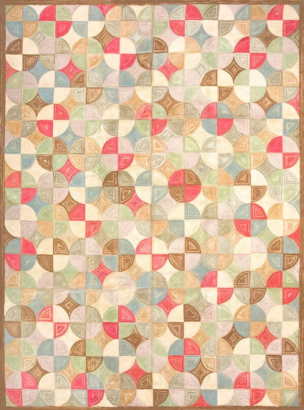 Contemporary american hooked rug, design 1061