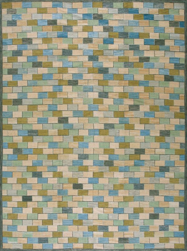 Contemporary american hooked rug, design 1062