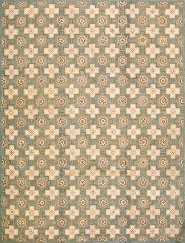 Contemporary american hooked rug, design 1065c 1 Contemporary american hooked rug, design 1065c