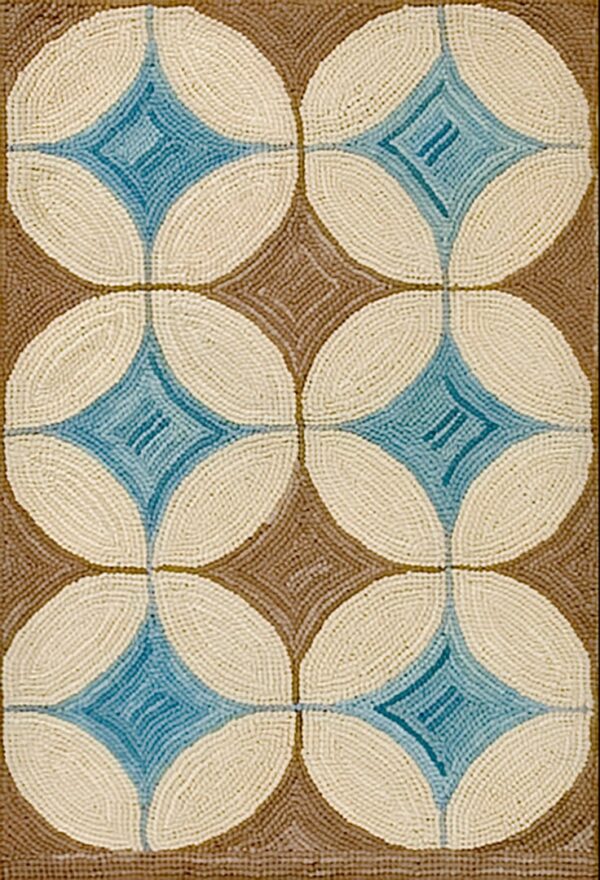 Contemporary american hooked rug, design 1070 1 Contemporary american hooked rug, design 1070