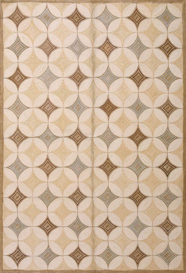 Contemporary american hooked rug, design 1070c 1 Contemporary american hooked rug, design 1070c