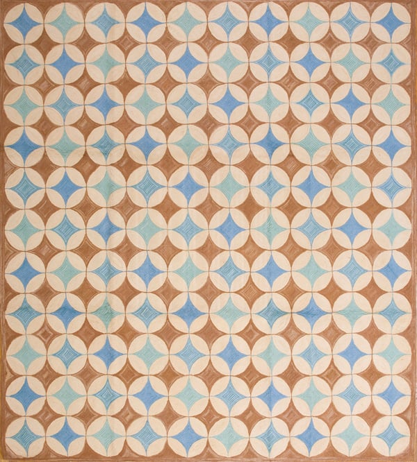 Contemporary american hooked rug, design 1070i 1 Contemporary american hooked rug, design 1070i