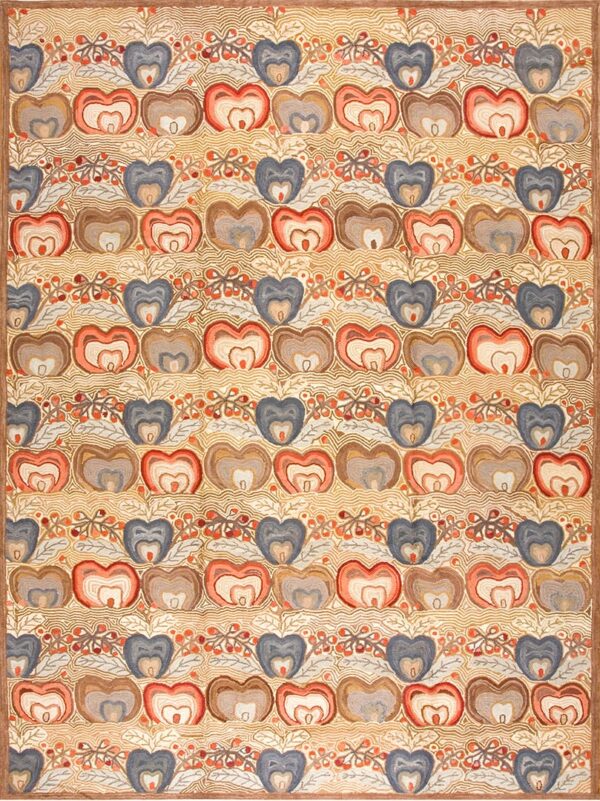 Contemporary american hooked rug, design 1084