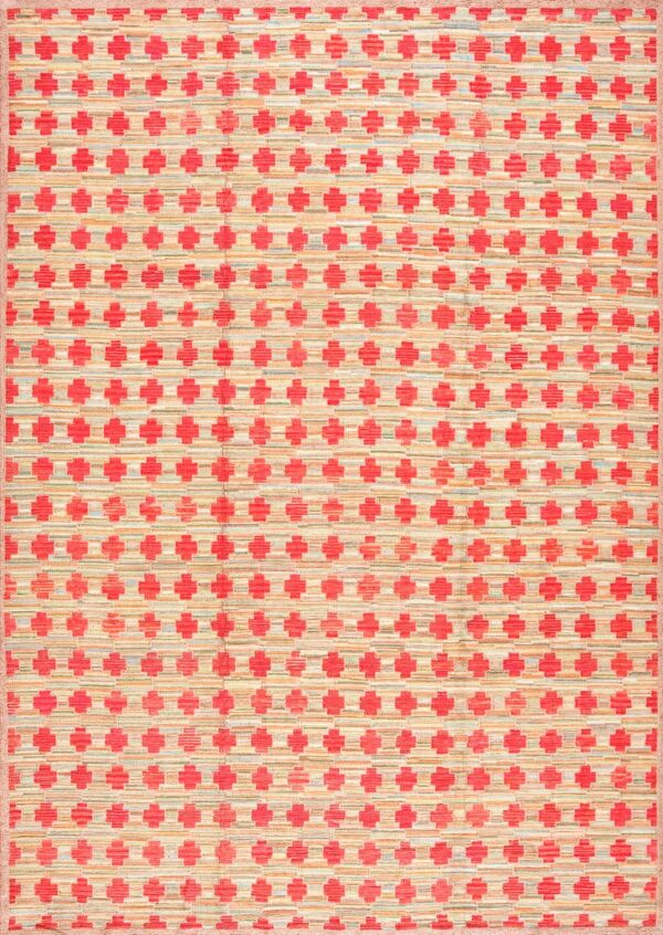 Contemporary american hooked rug, design 1100