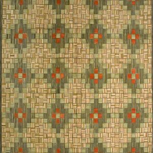 Contemporary American hooked rug, design 1101