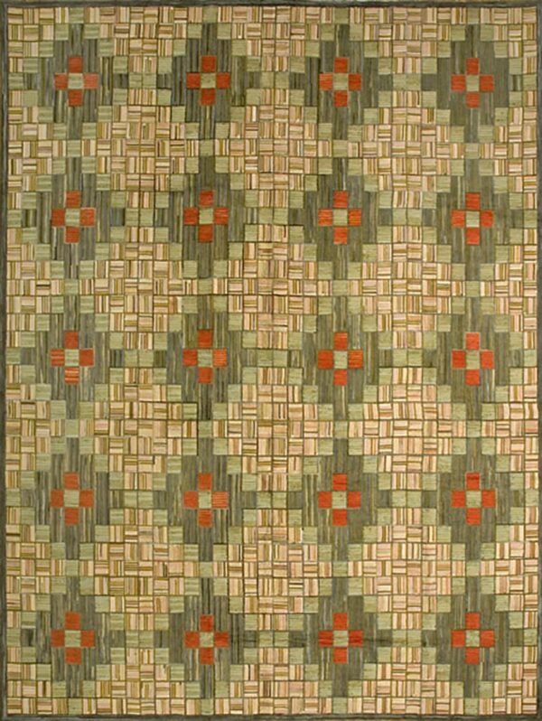 Contemporary american hooked rug, design 1101 1 Contemporary american hooked rug, design 1101