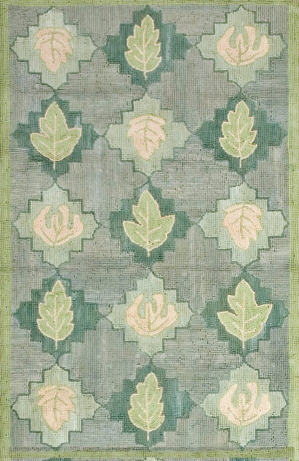 Contemporary american hooked rug, design 1103c