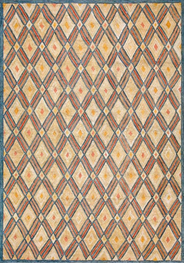 Contemporary american hooked rug, design 1109