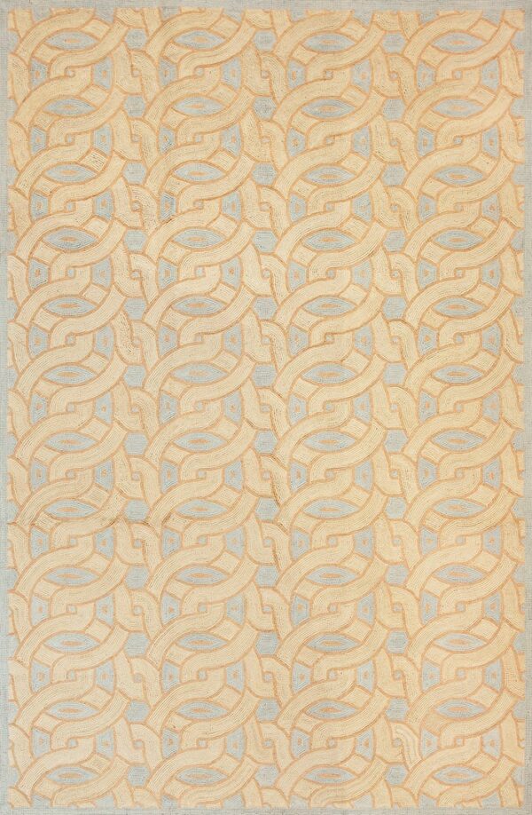 Contemporary american hooked rug, design 1116f