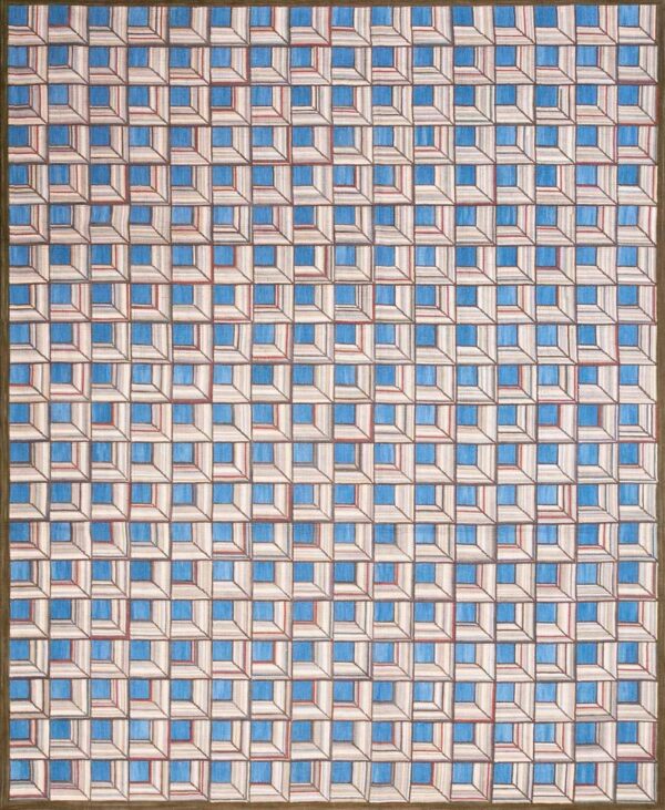 Contemporary american hooked rug, design 1157