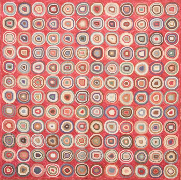 Contemporary american hooked rug, design 1160