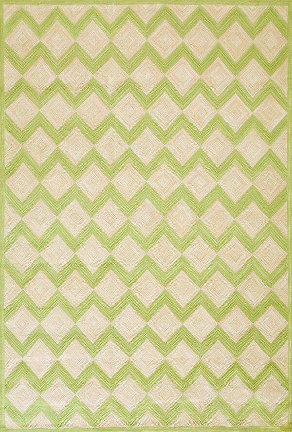 Contemporary american hooked rug, design 1185