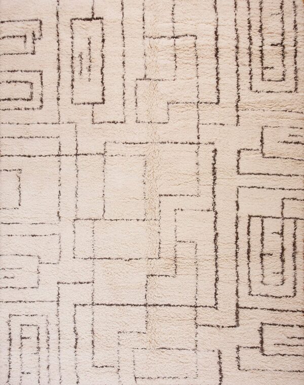 Contemporary moroccan style rug, design 12001b 1 Contemporary american hooked rug, design 12001b