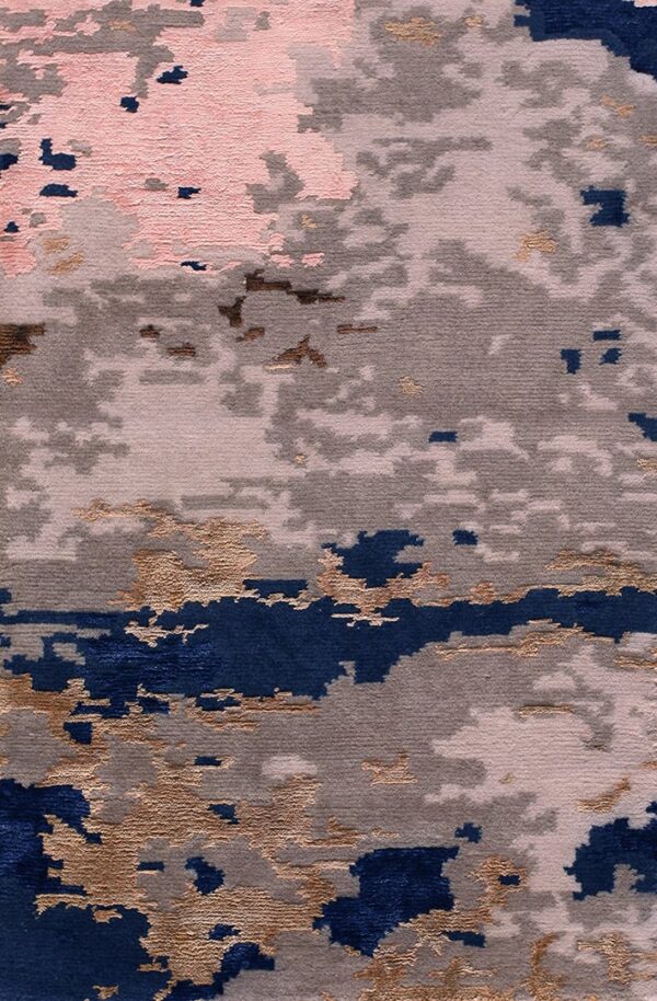 Contemporary nepali rug, design 13047e 1 Contemporary american hooked rug, design 13047e