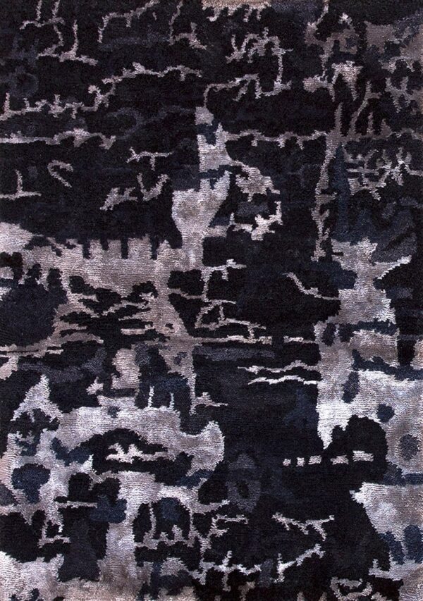 Contemporary tibetan rug, design 13048 1 Contemporary american hooked rug, design 13048