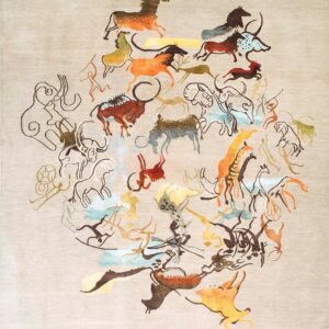 Contemporary American hooked rug, design 13051