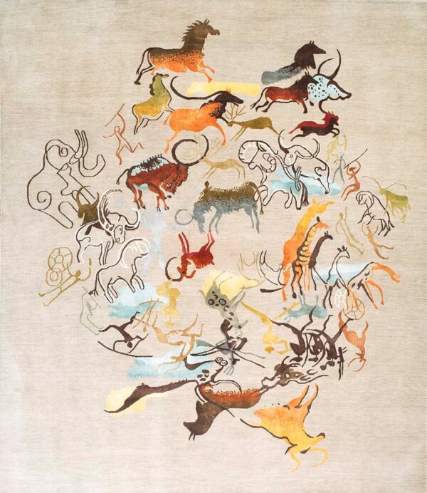 Contemporary nepali rug, design 13051 1 Contemporary american hooked rug, design 13051
