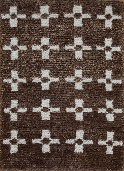 Contemporary natural fiber rug, design 14008 1 Contemporary american hooked rug, design 14008