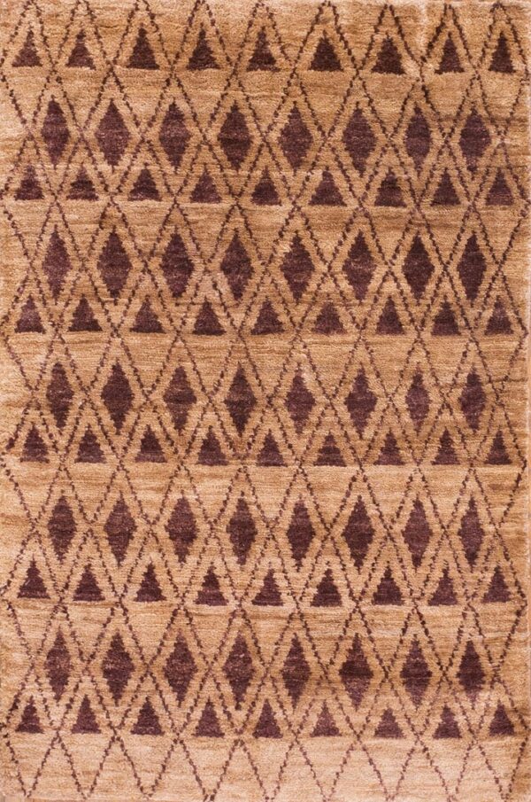 Contemporary natural fiber rug, design 14026 1 Contemporary american hooked rug, design 14026