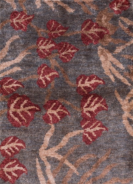 Contemporary natural fiber rug, design 14029 1 Contemporary american hooked rug, design 14029
